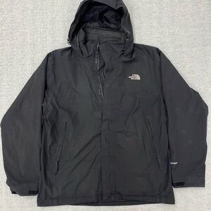 The North Face Hyvent 2-in-1 Jacket Black Coat W/Hood  Men’s Size Large